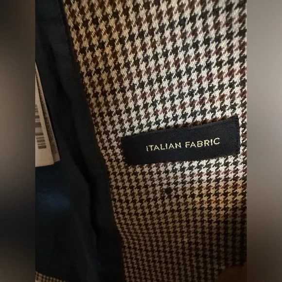 Massimo Dutti Houndstooth Blazer in Brown and Black - Picture 6 of 8